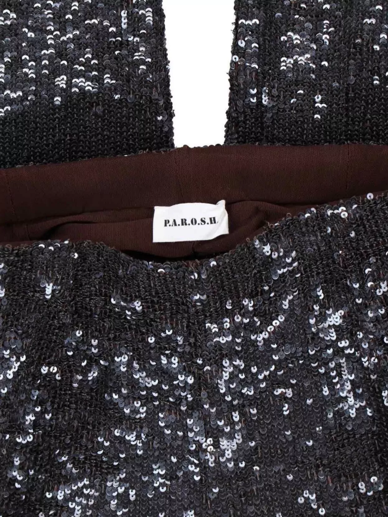 Parosh Wide Leg Trousers Sequin Detail