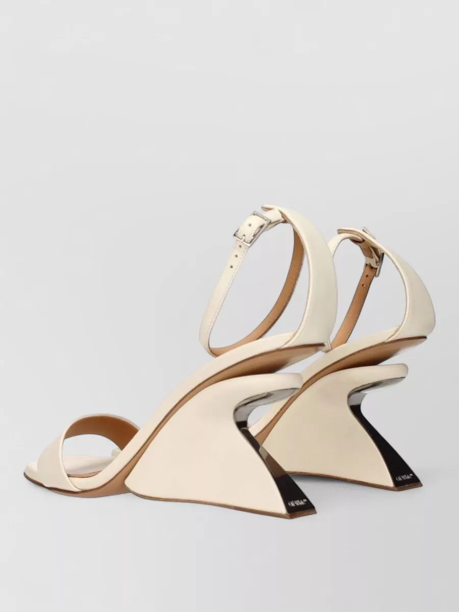 Off-White Leather Platform Pumps
