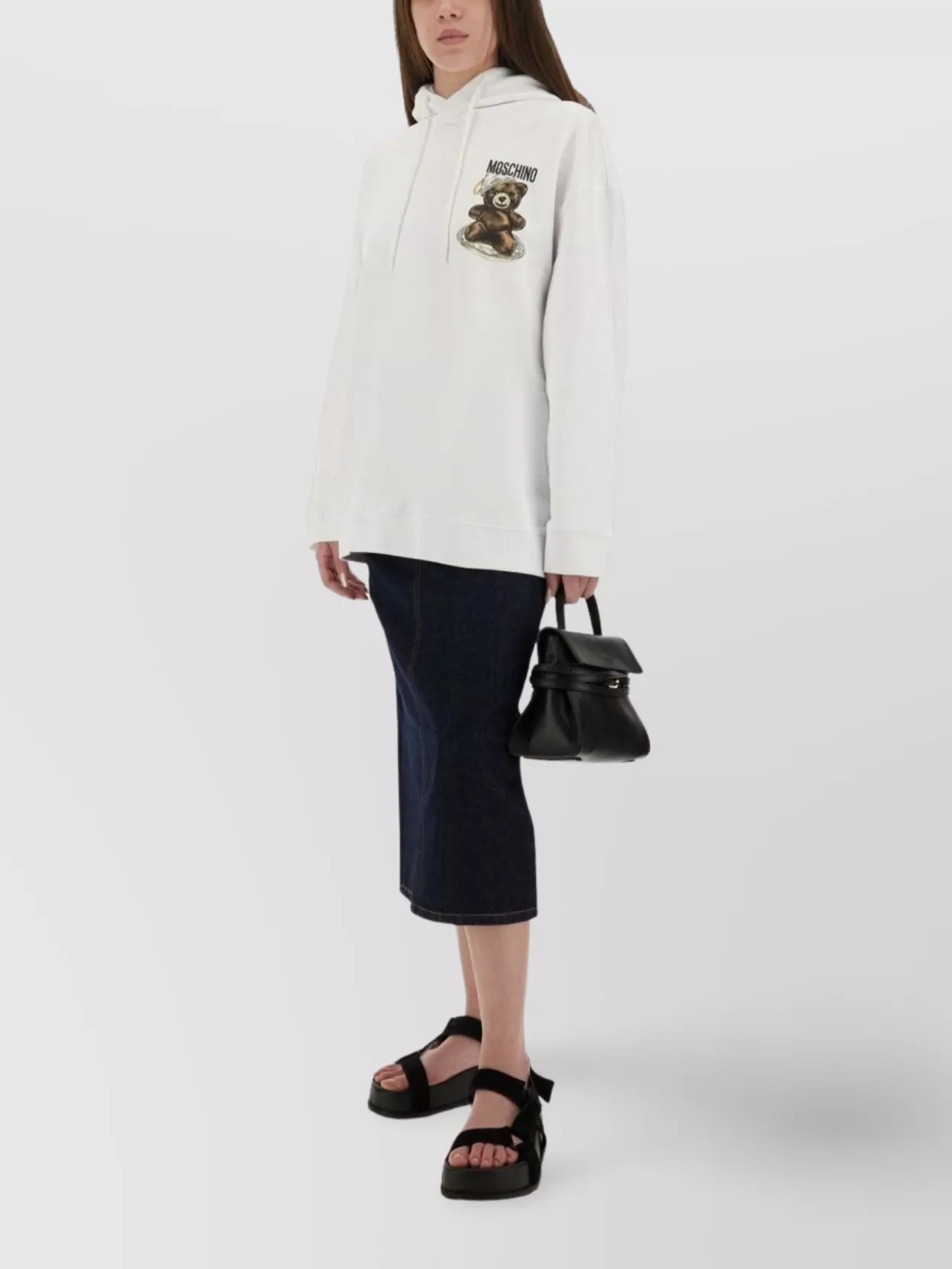 Moschino Graphic Print Hooded Knitwear
