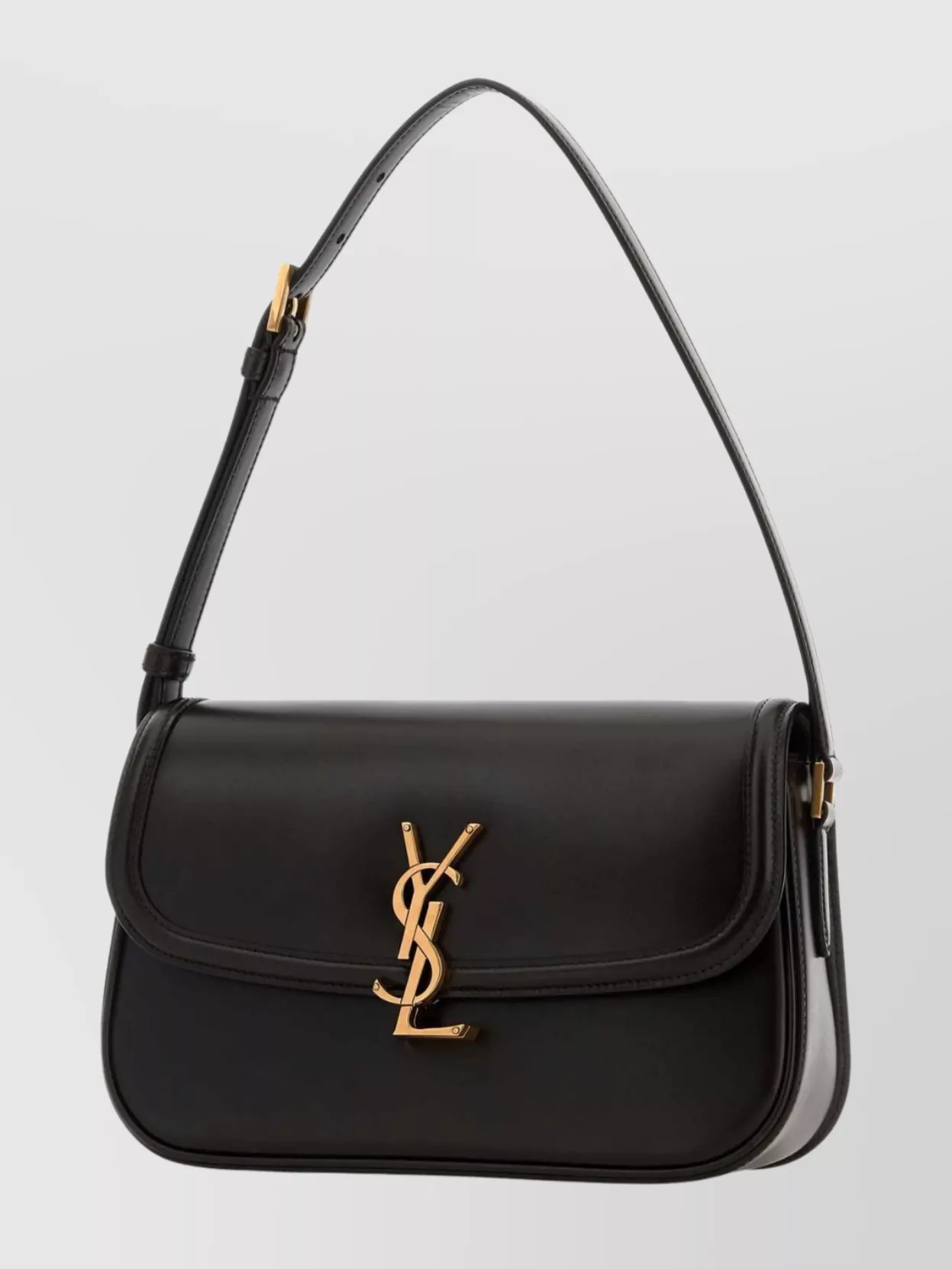 Saint Laurent Leather Solferino Shoulder Bag With Gold-Tone Hardware