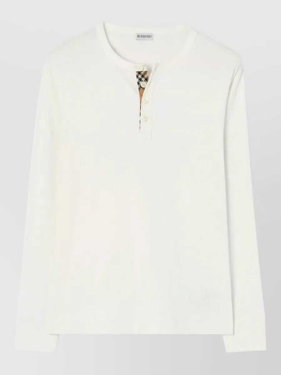 Burberry cotton slim-fit long-sleeve t-shirt
