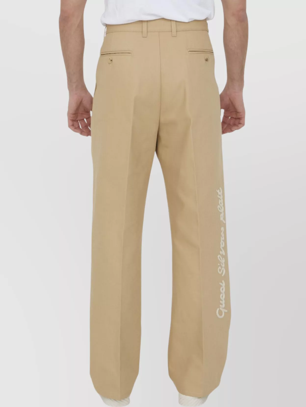Gucci Cotton Trousers With Pleated Front