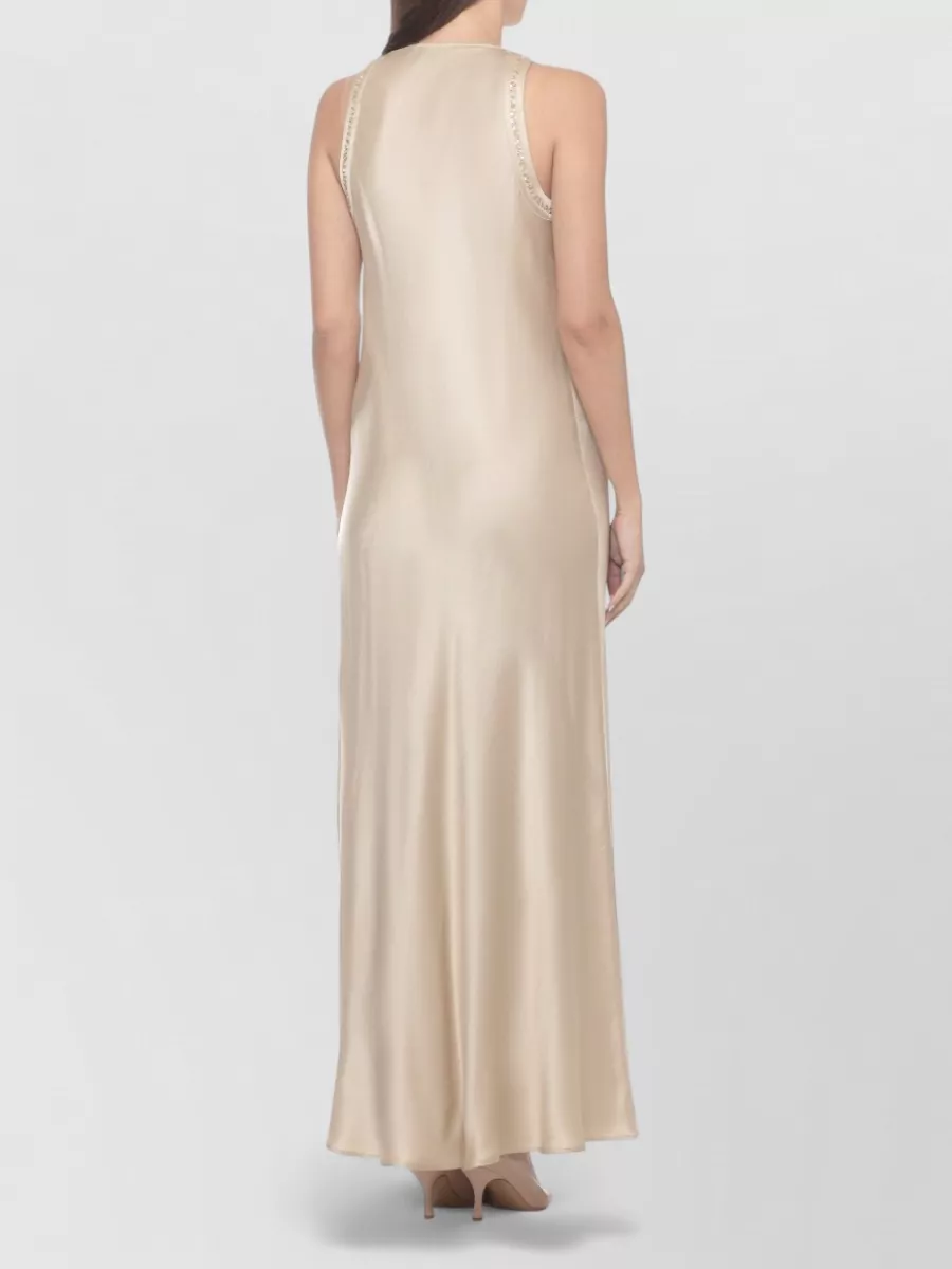 Antonelli Firenze Silk Blend Sleeveless Sequin Maxi Dress