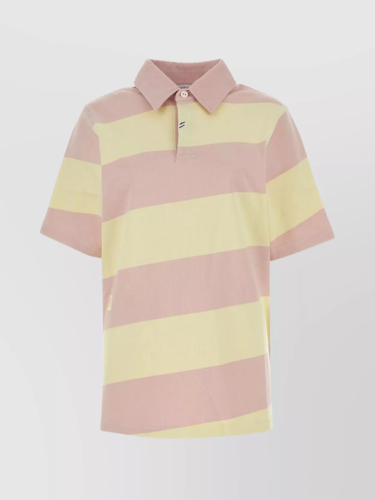Shop Burberry Embroidered Stripes Cotton Polo Shirt