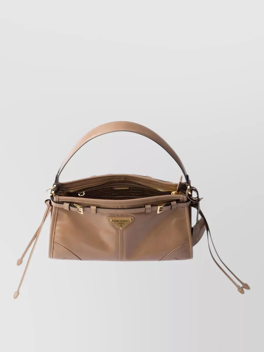 Prada Bonnie Small Leather Clutch Bag