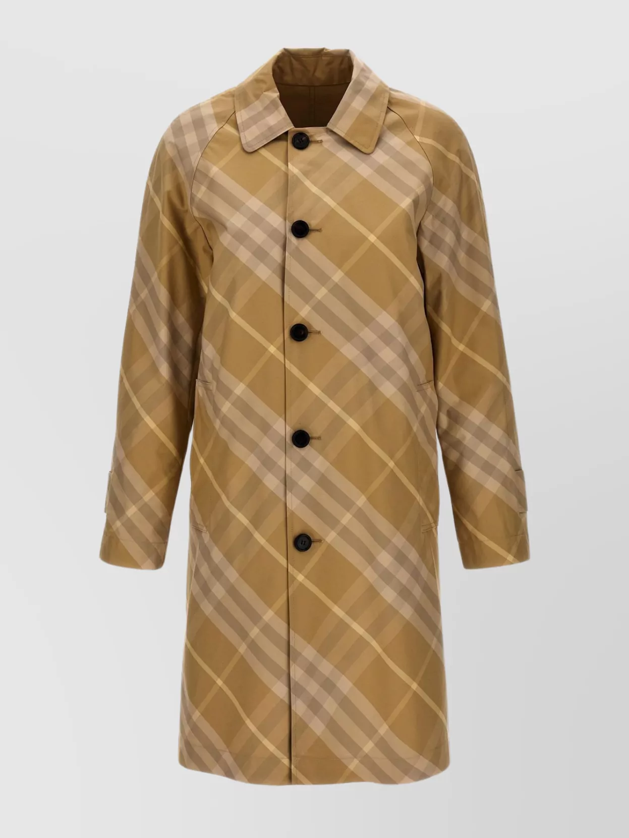 Shop Burberry Reversible Coat Check Pattern