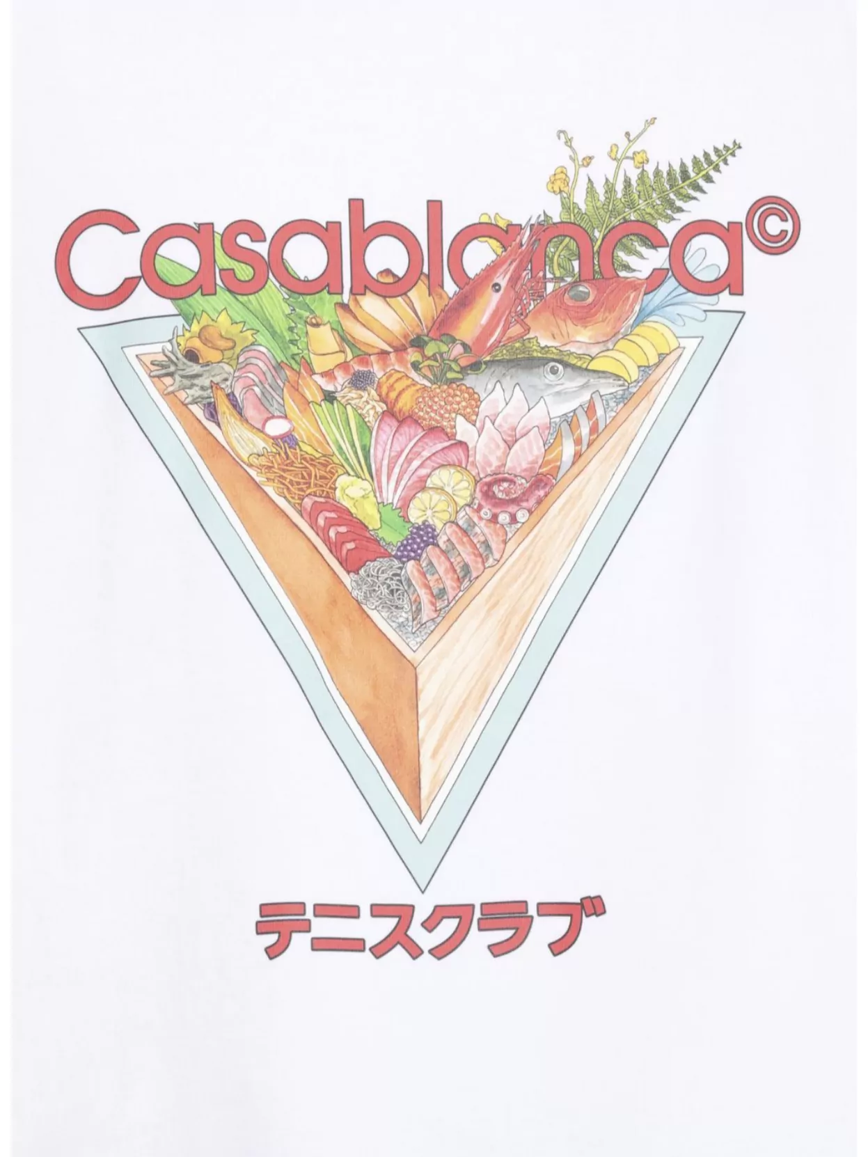 Casablanca Graphic Print Short Sleeve Round Neck T-Shirt