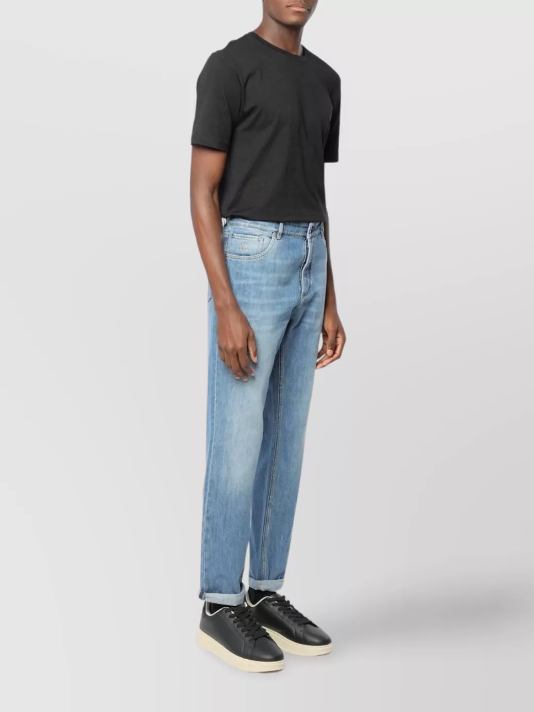 Brunello Cucinelli Mid-Rise Straight Leg Denim Trousers