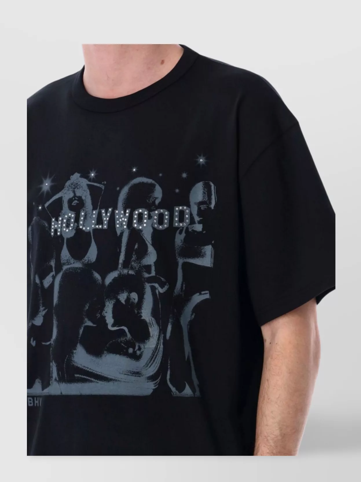 Misbhv Crystal Embellished Front Print T-shirt