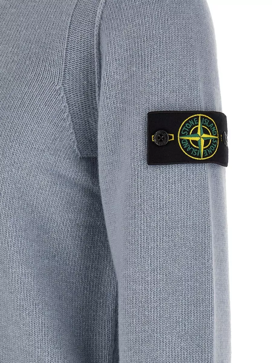 Stone Island Virgin Wool Half-Zip Sweater
