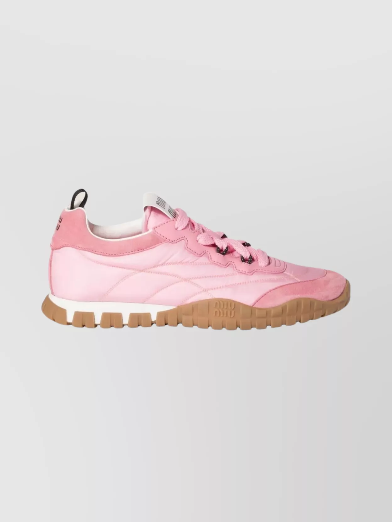 Miu Miu Technical Fabric And Suede Sneakers