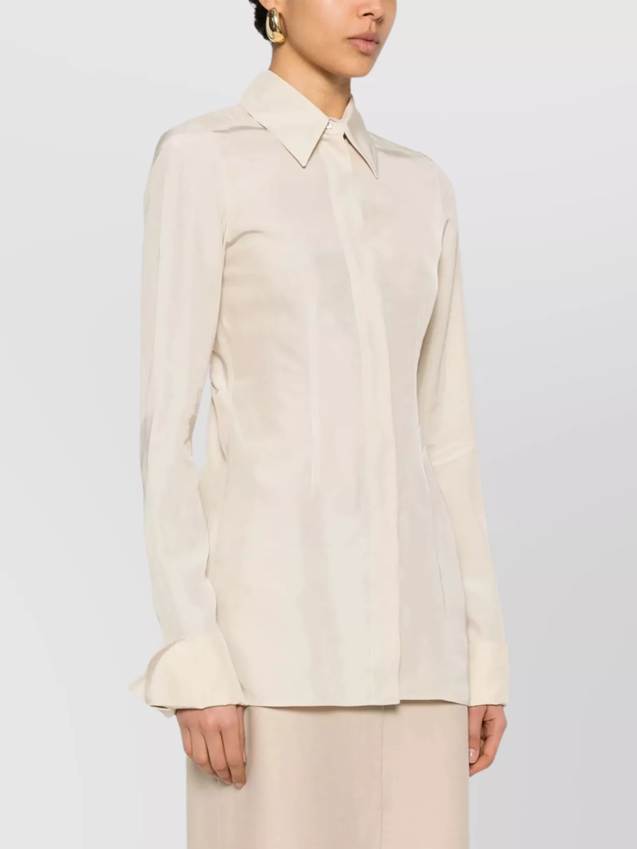 Sportmax Back Cutout Shirt With Adjustable Drawstring