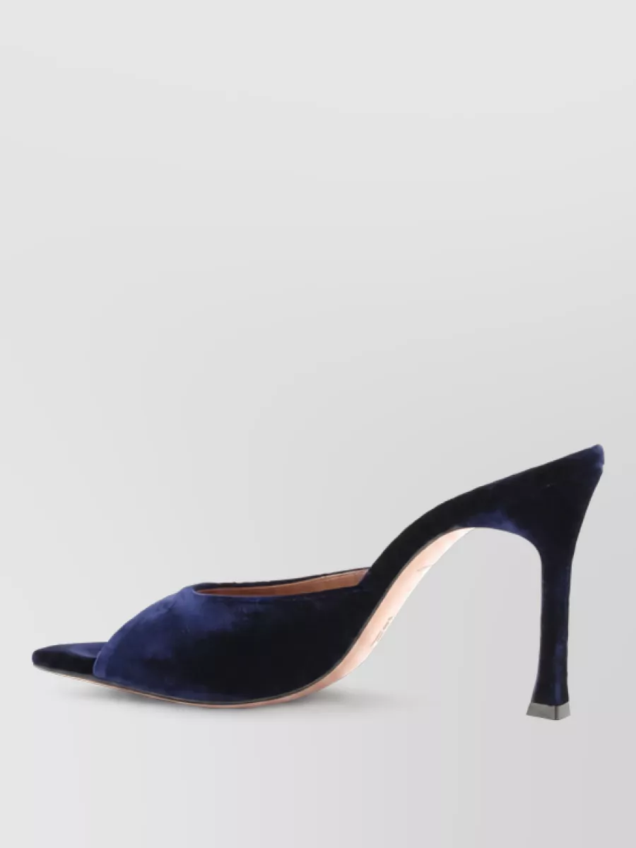 Amina Muaddi Velvet Stiletto Mules
