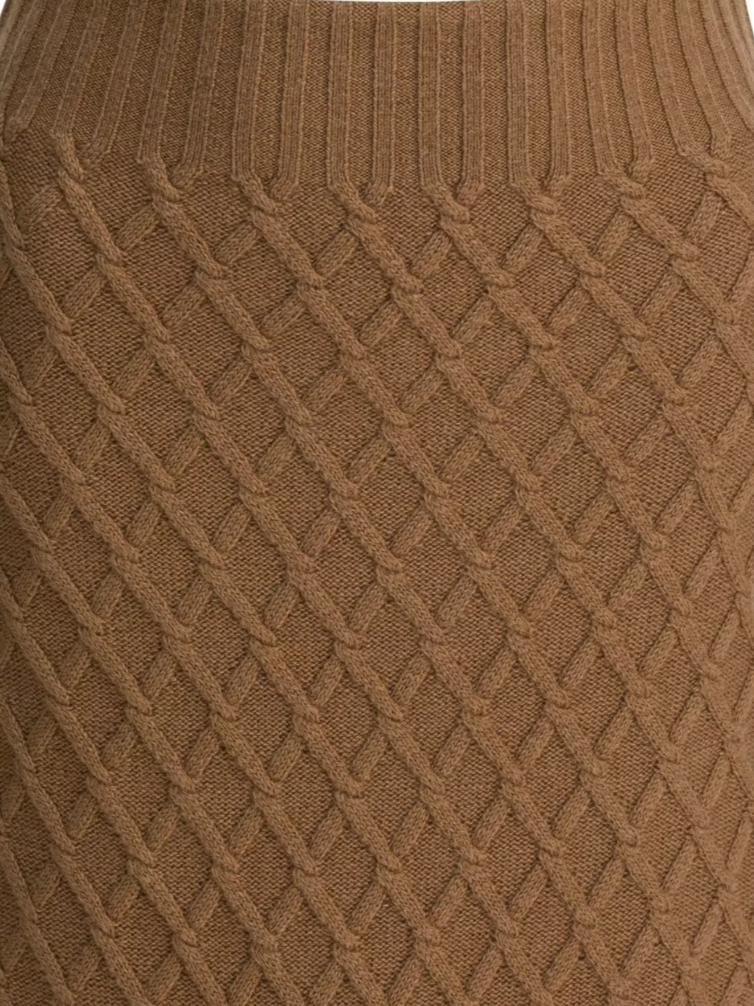 Max Mara Textured Knit Skirt Side Slit