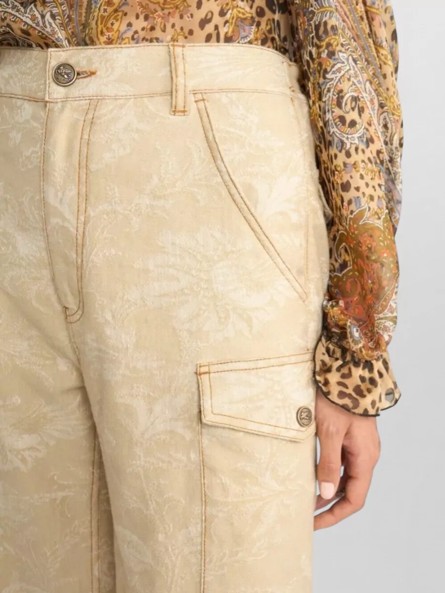 Etro Floral Jacquard Cargo Trousers
