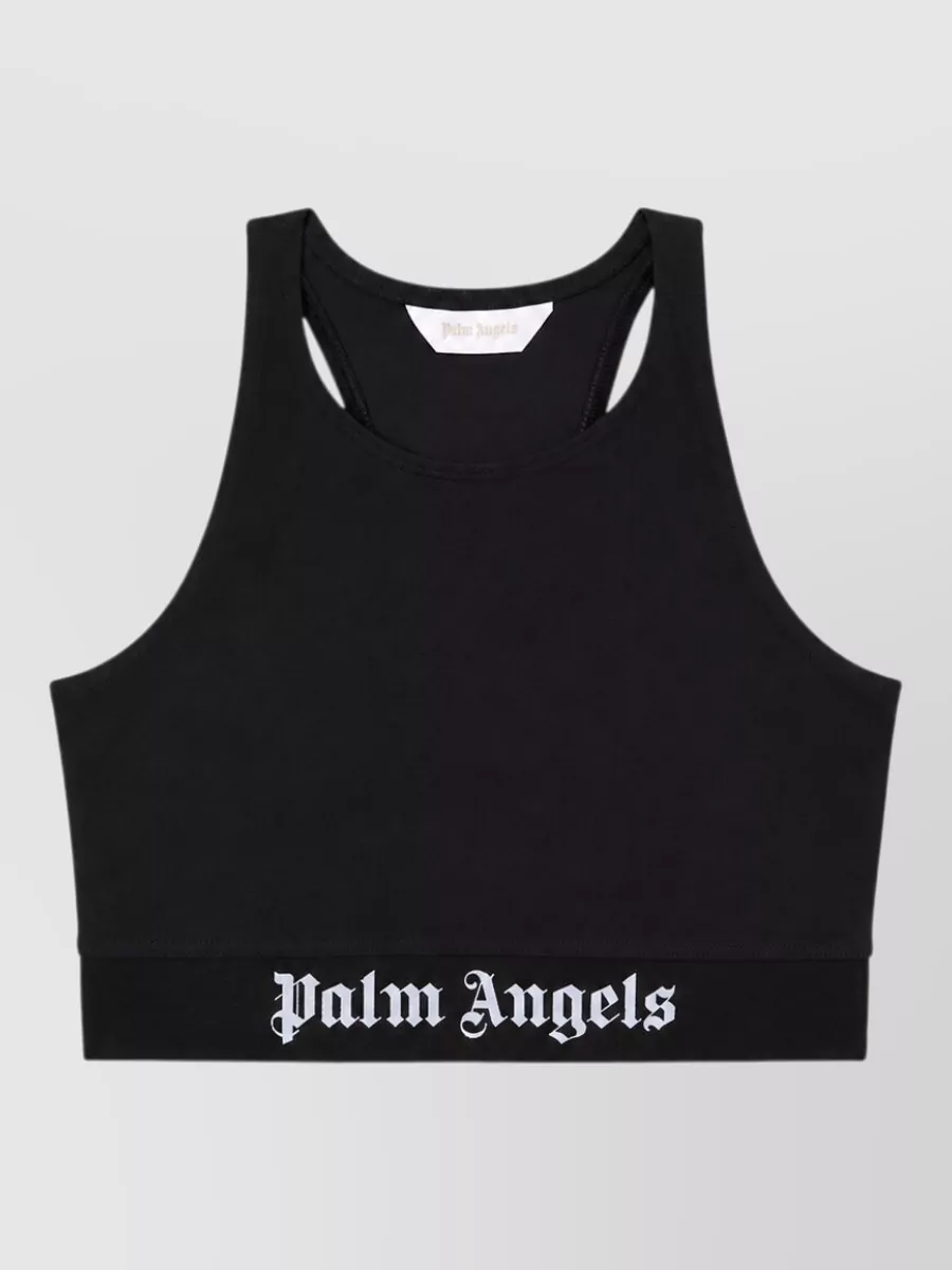 Palm Angels cotton logo sport bra