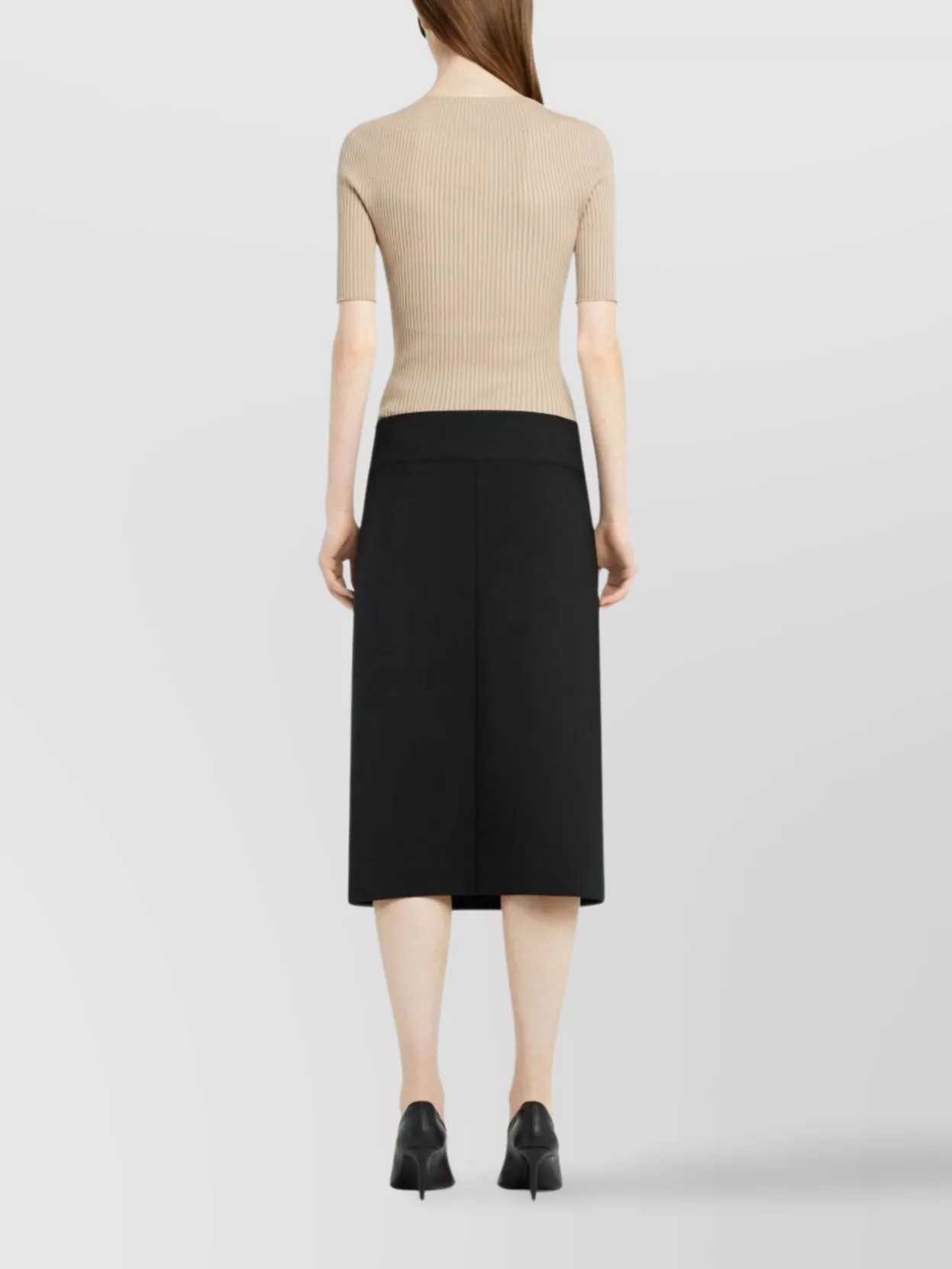 Courrèges Ribbed Short Sleeve Crewneck Knitwear