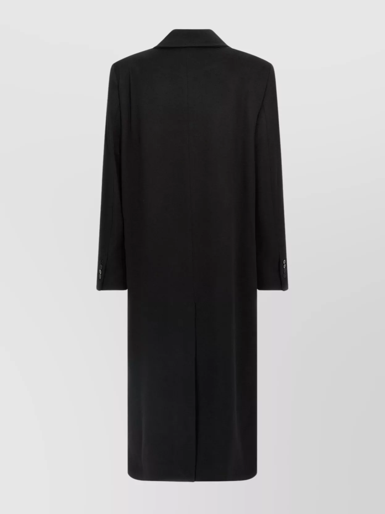Loulou Studio Longline Double Breasted Notched Lapel Coat In Black