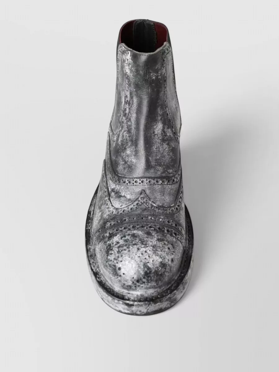 Dolce&Gabbana leather brogue chelsea boots