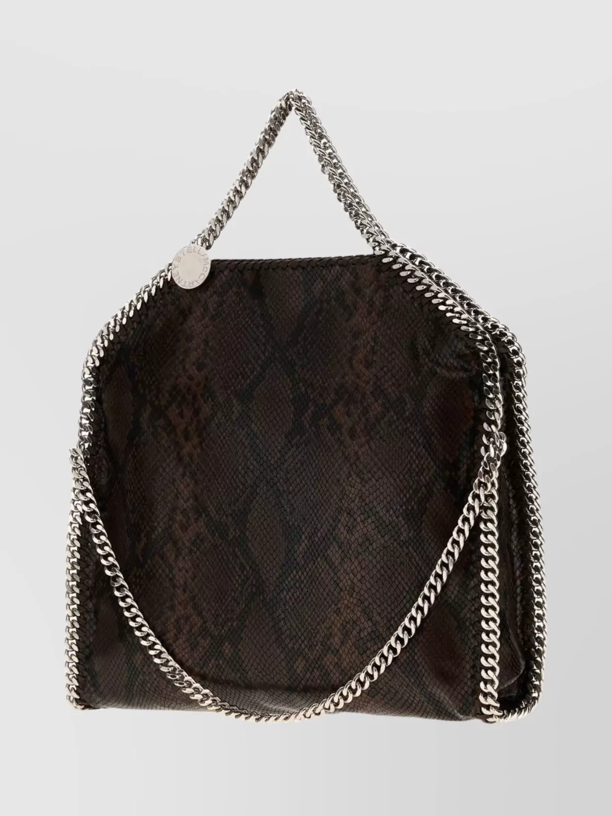 Stella Mccartney Fold-Over Snake Print Shoulder Bag