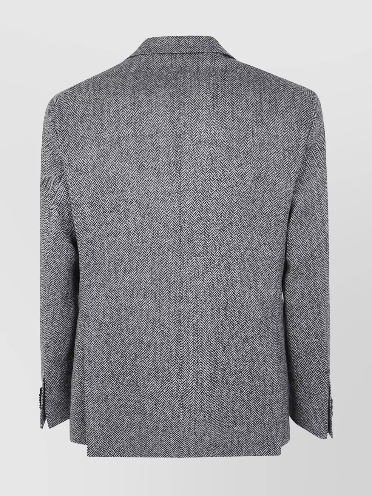 Tagliatore Herringbone Wool Jacket In Gray