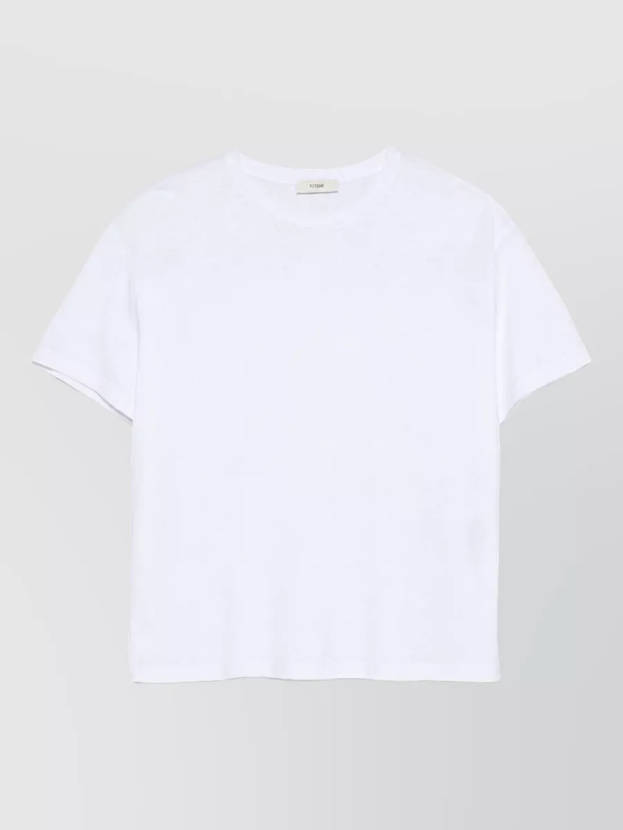 Totême Cotton Blend Crew Neck Lounge T-Shirt