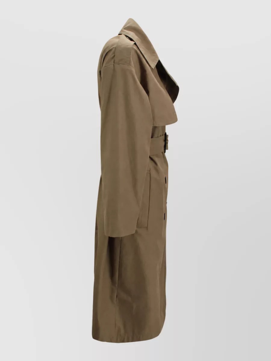 S Max Mara Cotton-Blend Double-Breasted Trench Coat