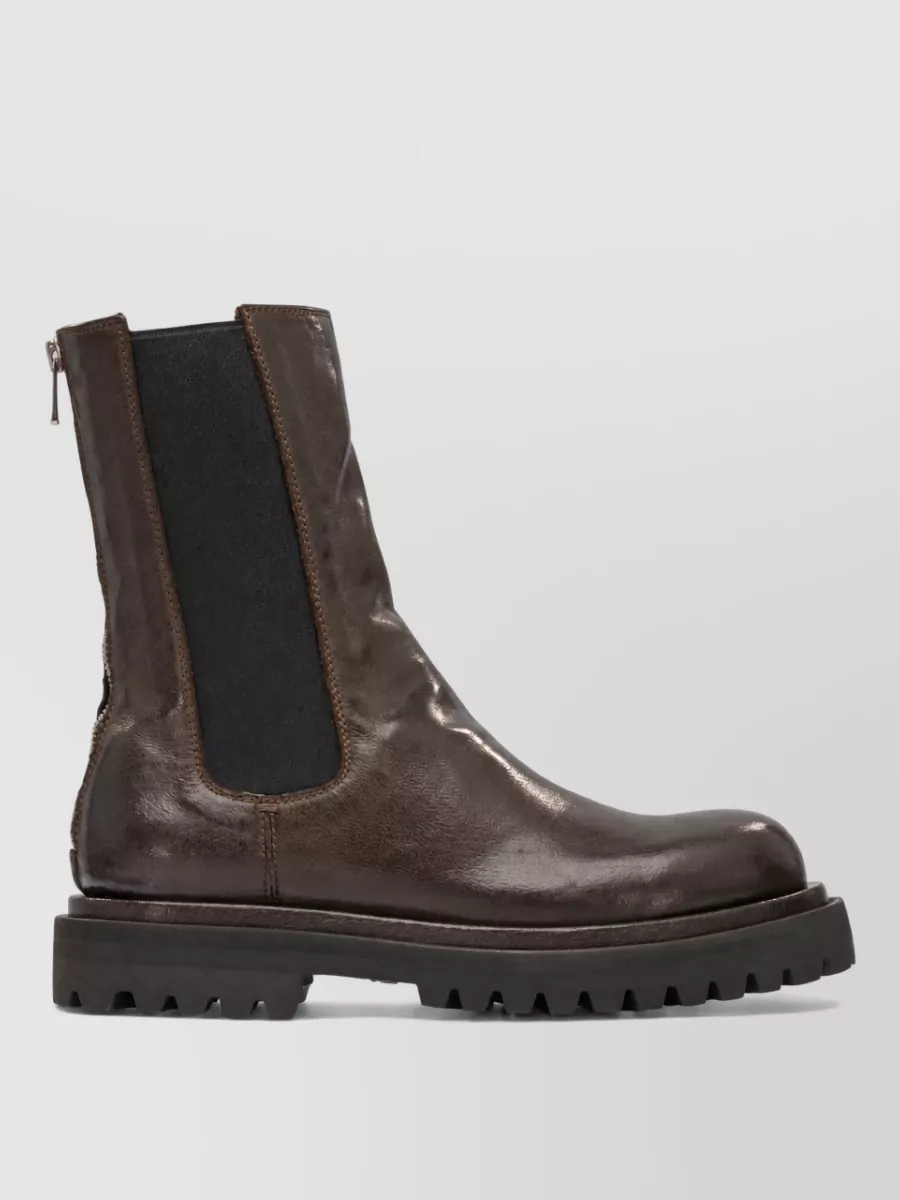 Officine Creative Leather Zippered Ankle Boots
