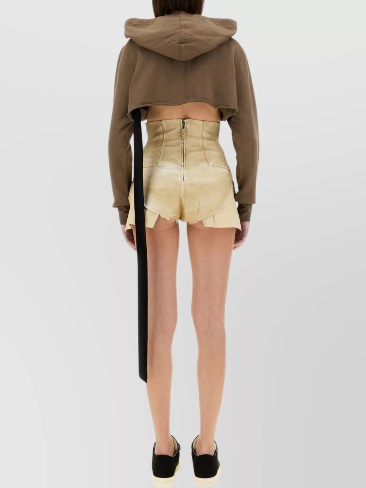 Rick Owens Drkshdw Short Hooded Drawstring Knitwear
