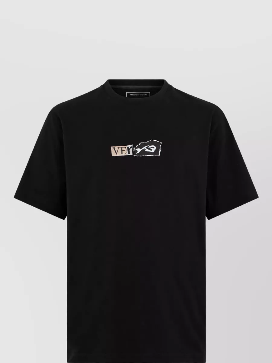 Adidas Y3 cotton printed short-sleeve t-shirt
