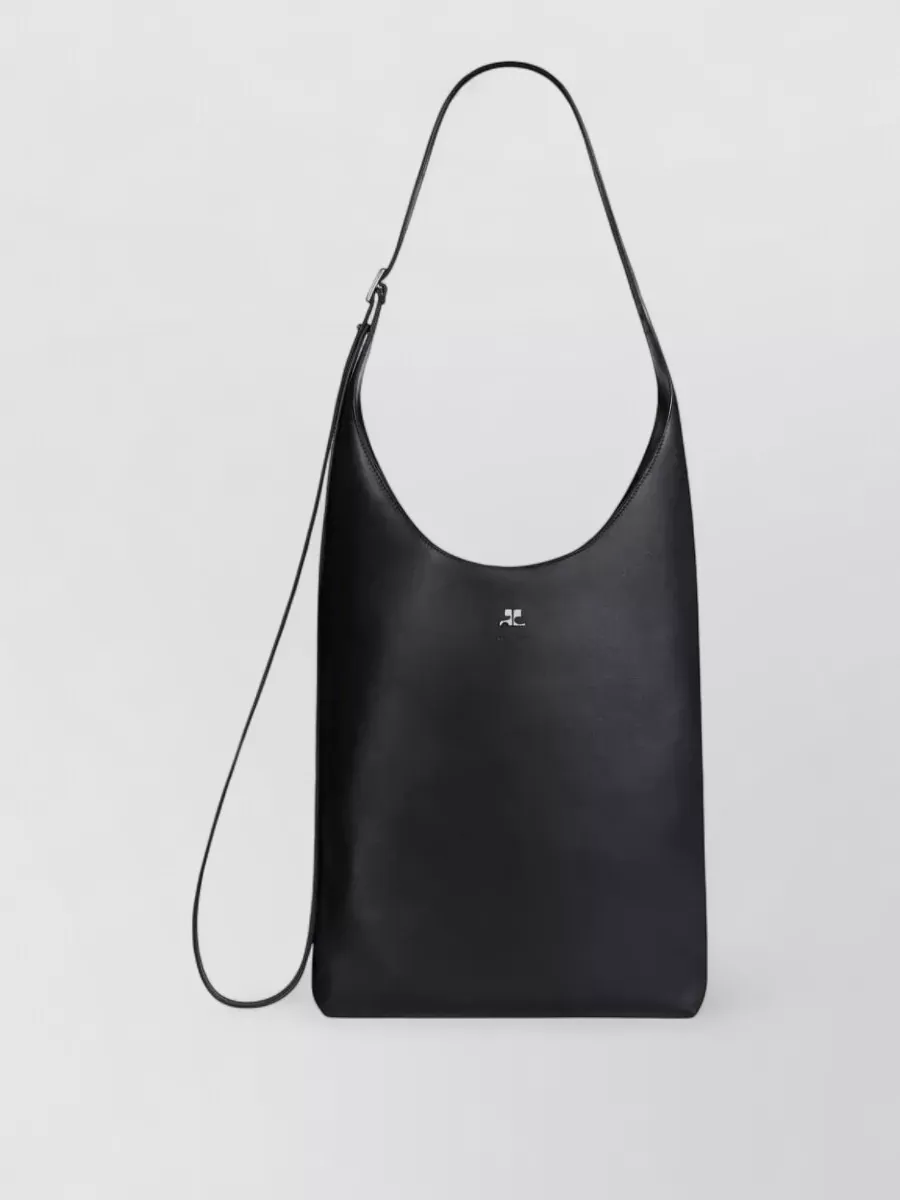 Courrèges large leather tote bag
