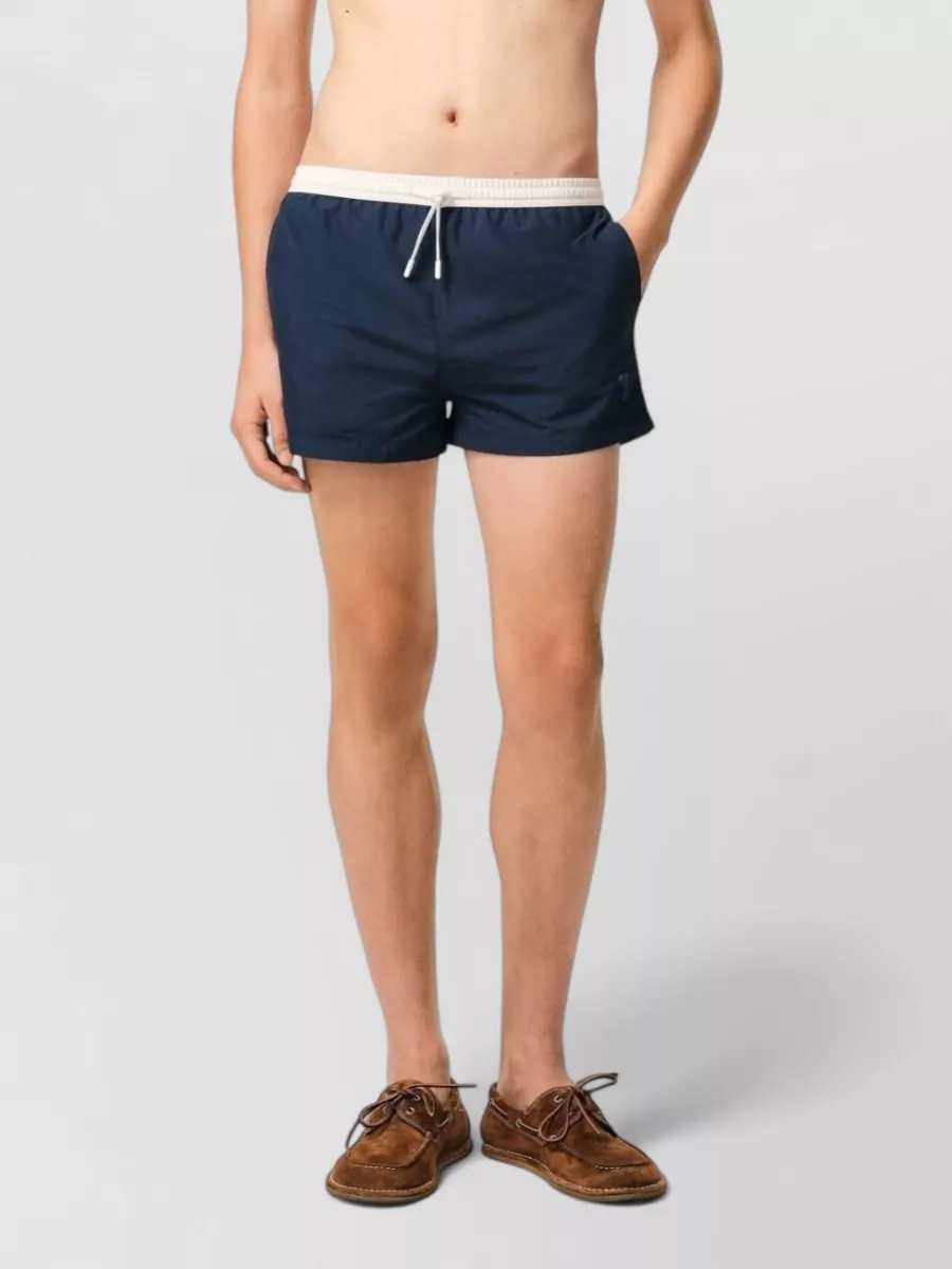 Ami Paris Bicolor Swim Shorts
