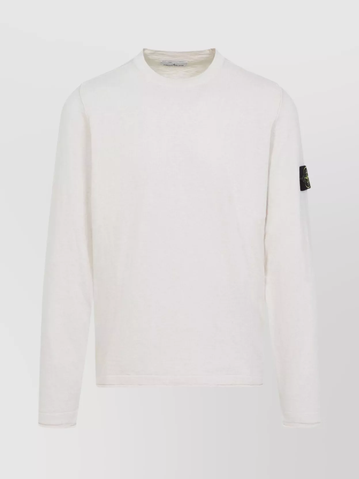 Stone Island Crew Neck Pullover In Cotton And Polyamide Blend