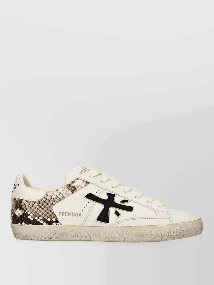 Premiata Leather Lace-Up Sneakers