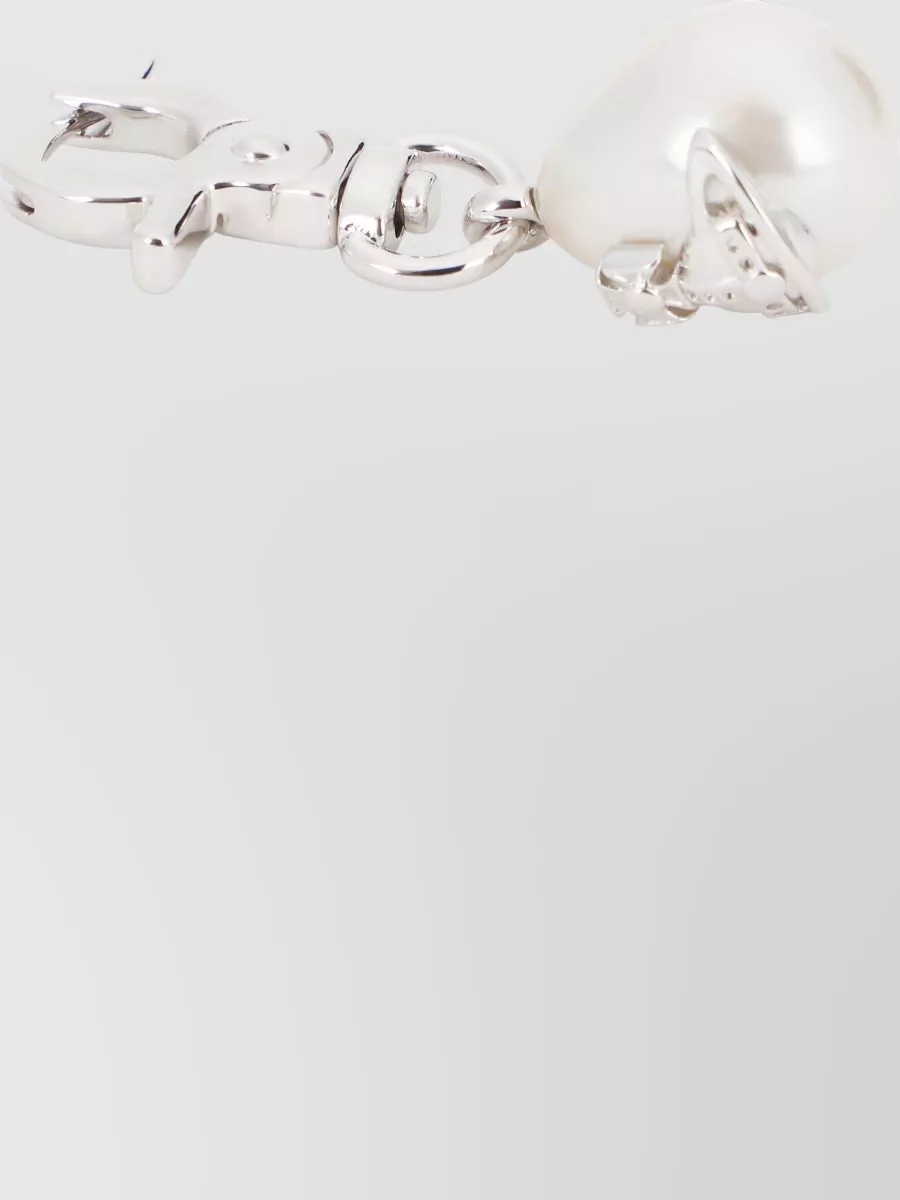 Vivienne Westwood Orb Pendant Drop Earrings Pearl Detail