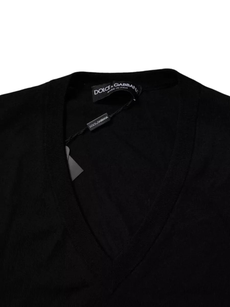 Dolce&Gabbana Virgin Wool Camouflage V-Neck Sweater