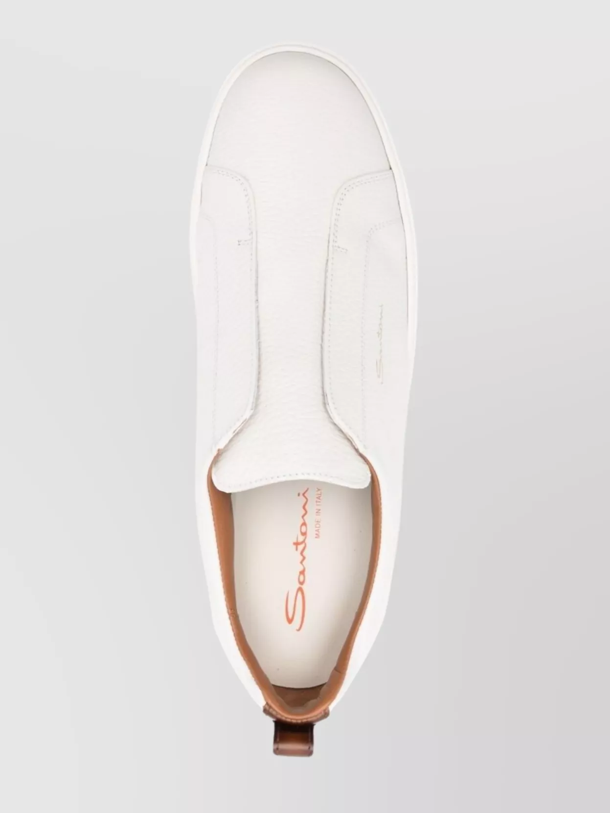 Santoni Victory Leather Sneaker Contrast Heel