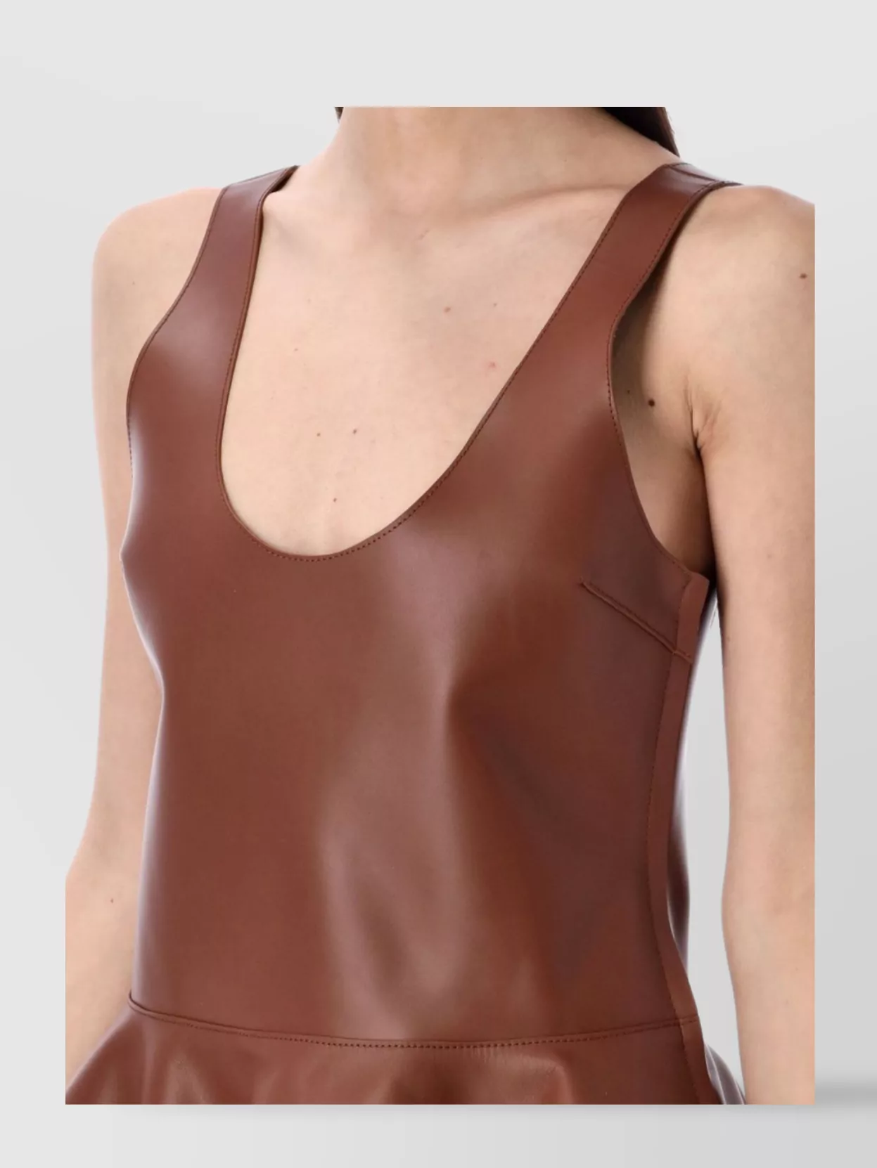 JW Anderson Leather circle skirt mini dress | The Fashion Square