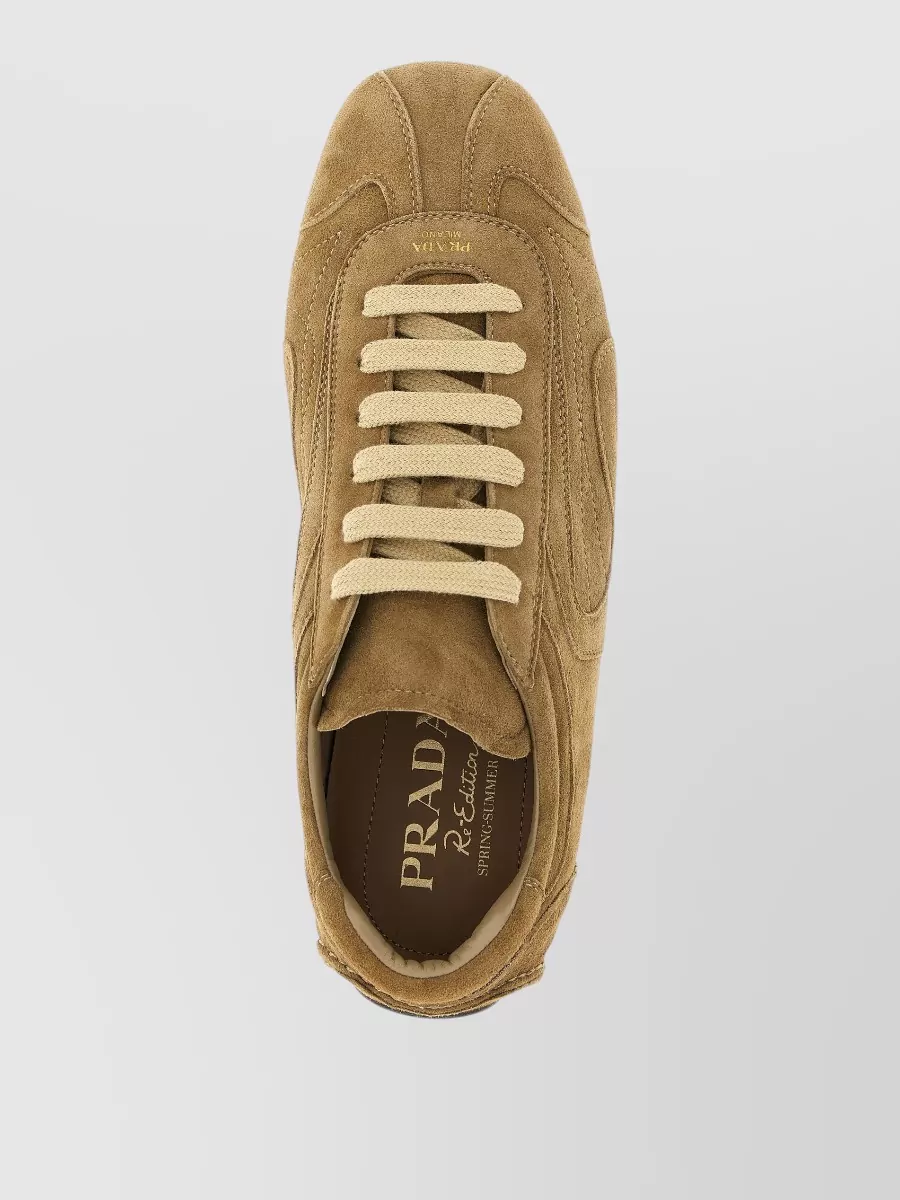 Prada Suede Lace-Up Sneakers