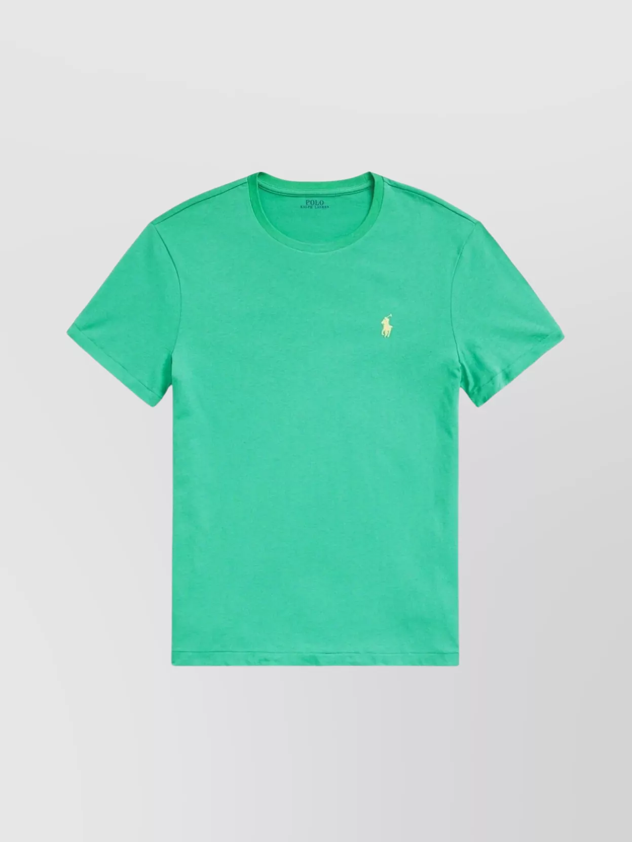 Shop Polo Ralph Lauren Tailored Crewneck T-shirt With Short Sleeves In Green