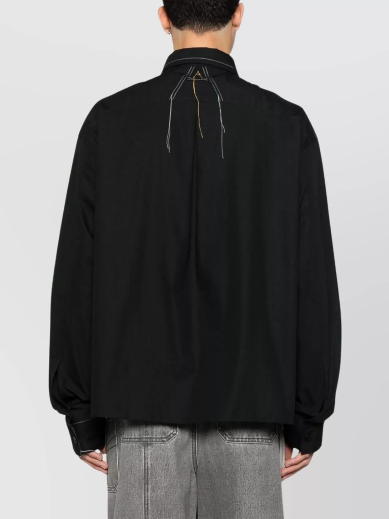 Airei Cotton Shirt With Inverted Pleat And Drop Shoulder
