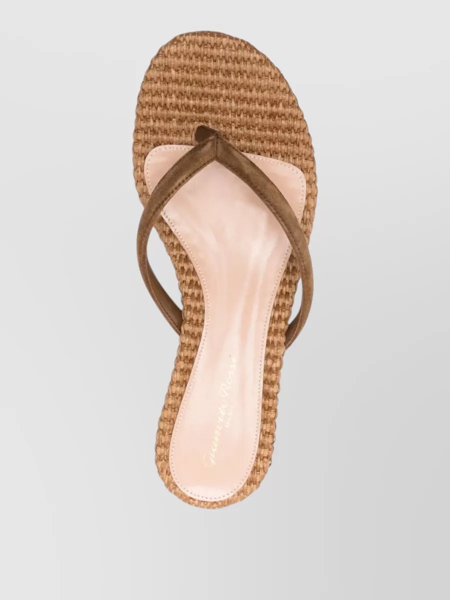 Gianvito Rossi Stylish Kitten Heel Open Toe Sandals