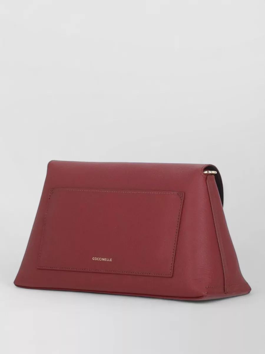 Coccinelle Pebbled Leather Shoulder Bag Rear Pocket