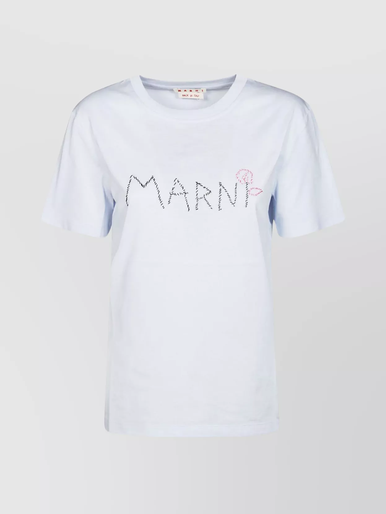 Shop Marni Logo Crew Neck Short Sleeve Top