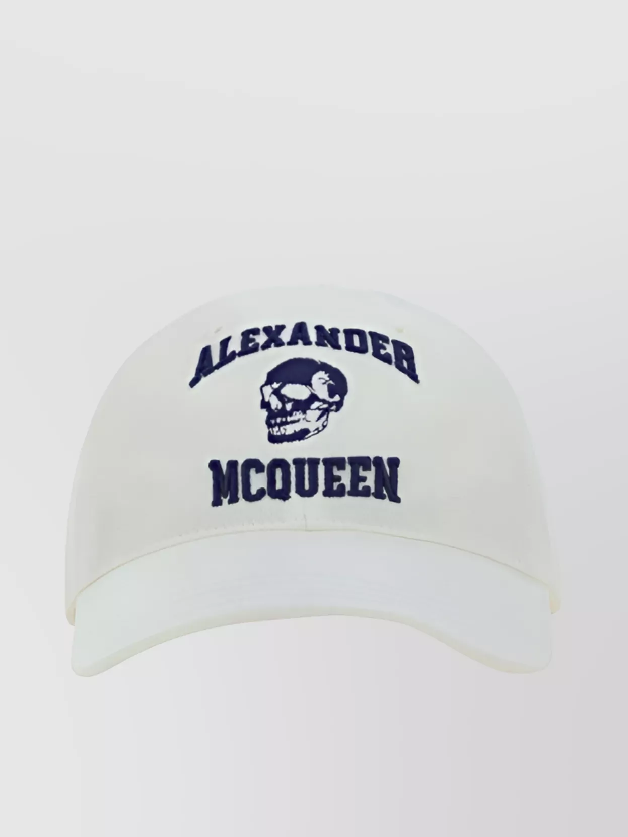 Alexander Mcqueen Cotton Varsity Baseball Hat Monogram Front In Pattern