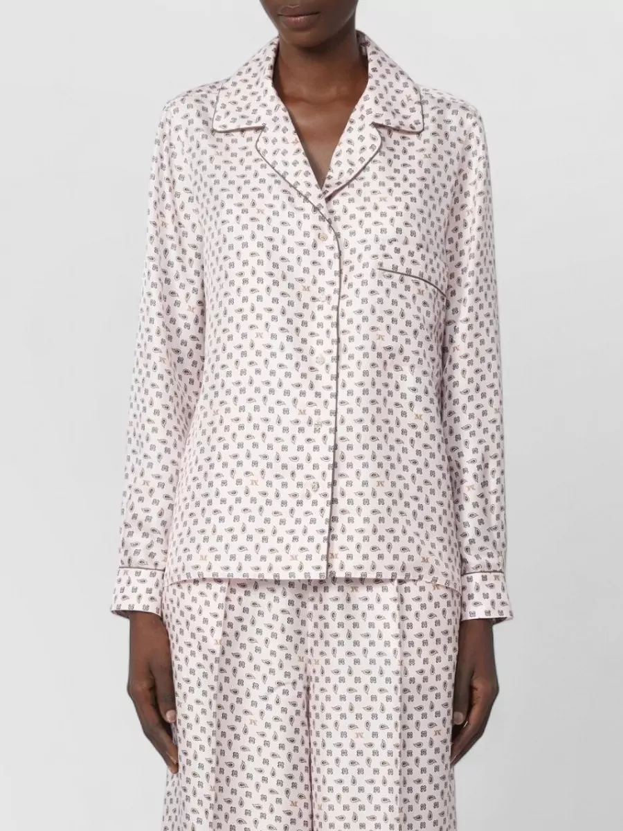 Max Mara Silk Cuban Collar Shirt