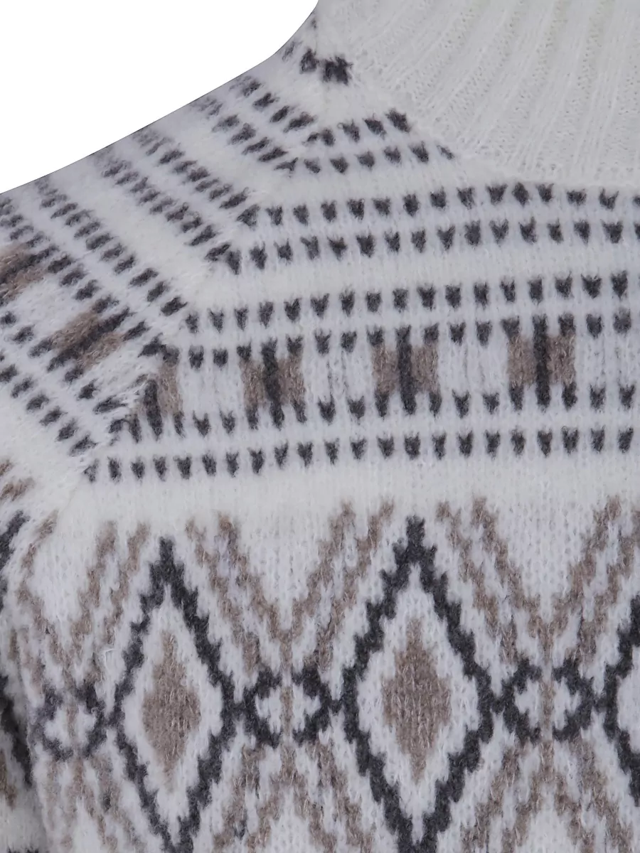 Barba Napoli Jacquard Turtleneck Sweater