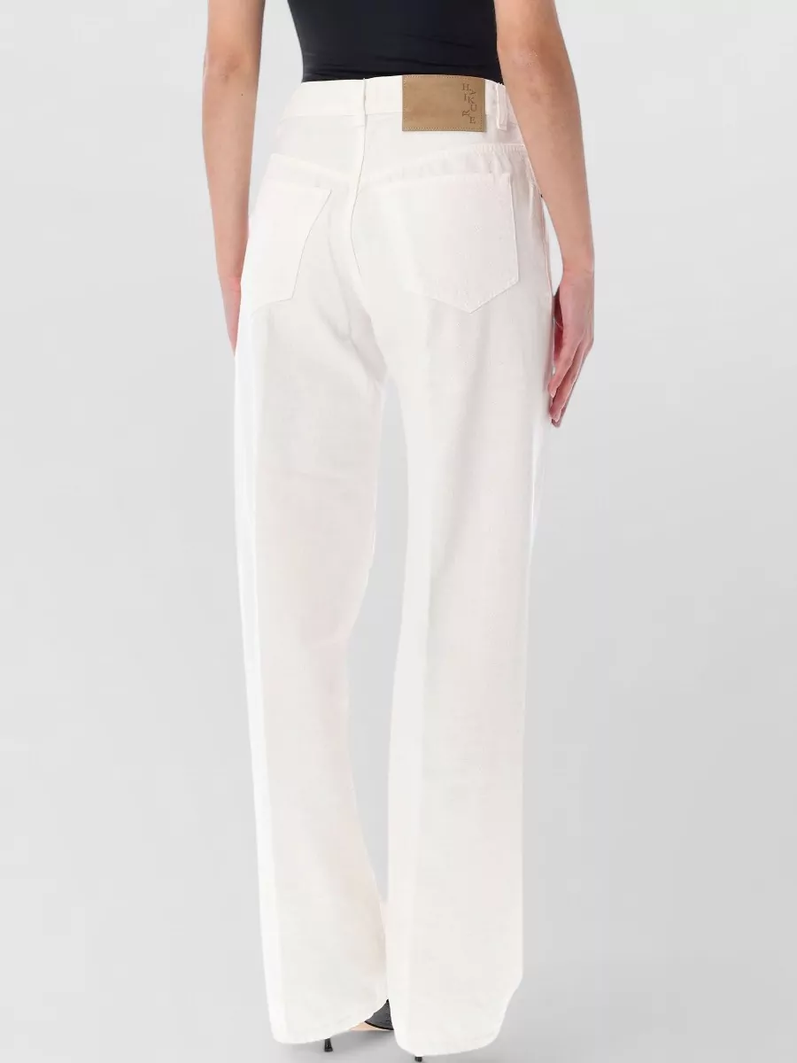 Haikure Bonnie Bull Denim Wide Leg Trousers In White