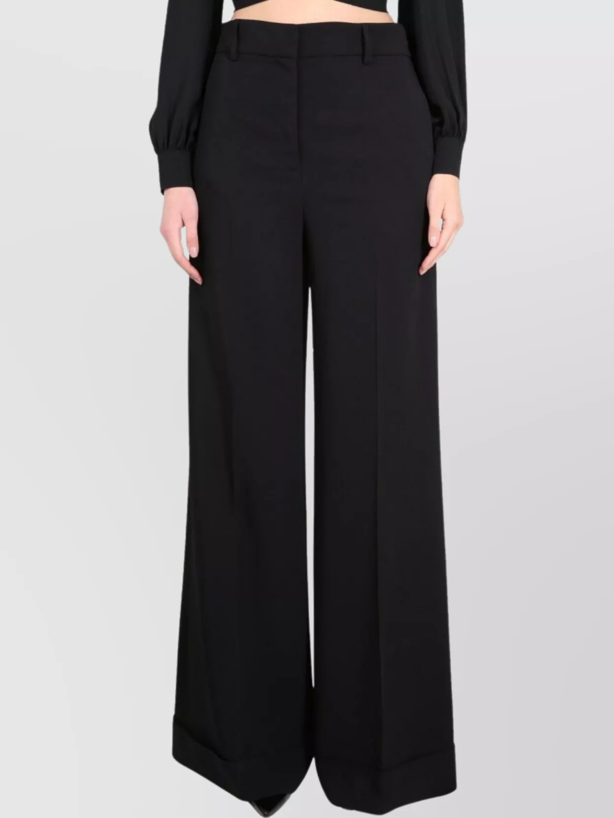 Moschino High Waist Wide-Leg Trousers