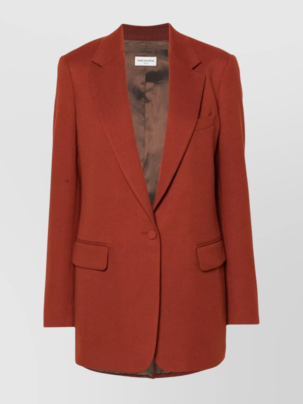 Dries Van Noten Notched Lapel Long Sleeve Jacket With Pockets